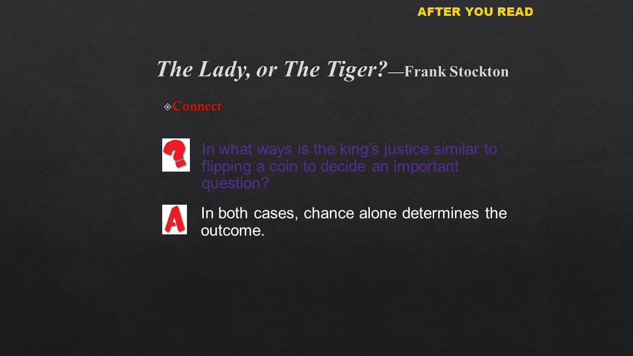 Conflict in the story the lady or the tiger by frank r stockton
